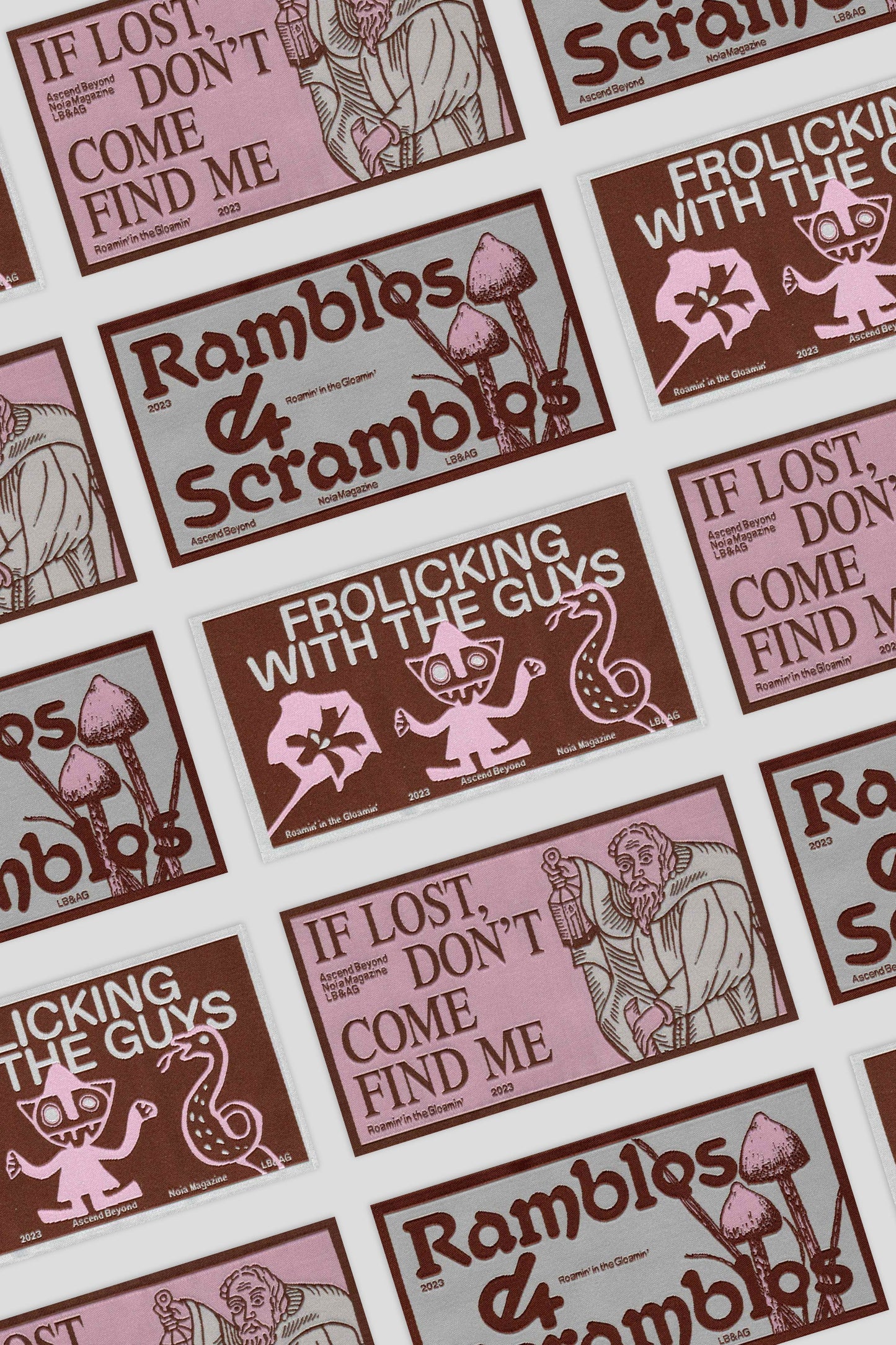 Frolicking With The Guys - Set of jacquard labels